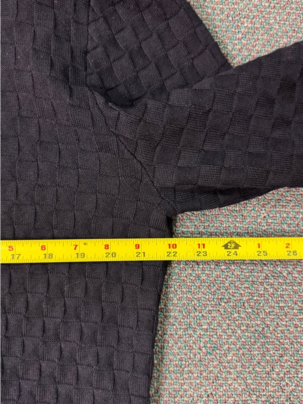 Louis Vuitton Dark Blue Checkered Zip-Up Sweater - Picture 8 of 16